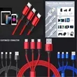 Nylon Braided  Multi Charging Cable With Customized Connect | https://www.bestnamebadges.com