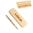 Bamboo Ballpoint Pen with Box Set- Eco-Friendly Gift | https://www.bestnamebadges.com