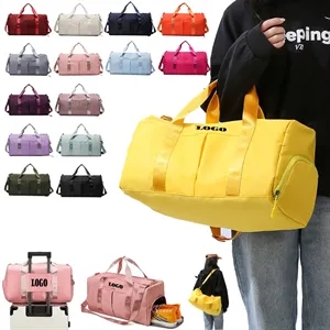 Large-Capacity Travel Duffel Bag with Shoe Compartment