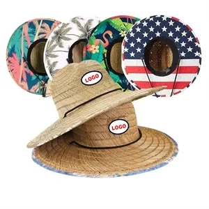 Customizable Straw Hat  Full Color Underbrim & Patch