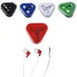Portable Promotional Earbuds Triangle Case | https://www.bestnamebadges.com