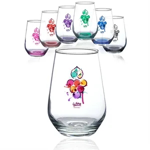 16 oz. Vaso Silicia Stemless Wine Glasses | https://www.bestnamebadges.com