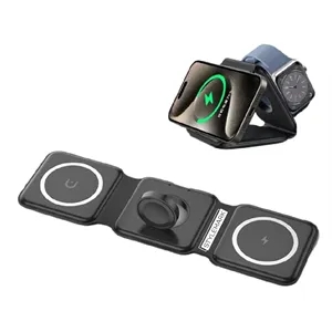 3 in 1 Foldable Magnetic Wireless Charger Dock