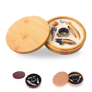 4pcs Wine Bottle Opener Tool Set stopper decanting pourer