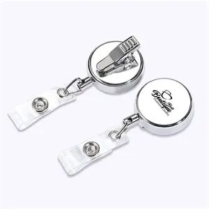 Office Retractable Nurse ID Badge Reel Holder with Belt Clip