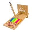 Bamboo Desk Organizer with Phone Stand and Sticky Notes | https://www.bestnamebadges.com