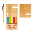 Bamboo Desk Organizer with Phone Stand and Sticky Notes | https://www.bestnamebadges.com