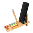 Bamboo Desk Organizer with Phone Stand and Sticky Notes | https://www.bestnamebadges.com