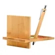 Bamboo Desk Organizer with Phone Stand and Sticky Notes | https://www.bestnamebadges.com