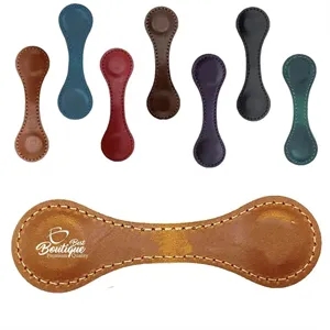 Vintage Leather Magnetic Bookmark with Custom Engraving