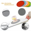 3.93'' Round Silicone Coaster | https://www.bestnamebadges.com