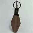 Engraved Wooden Keychain with Leather Strap Key Tags | https://www.bestnamebadges.com