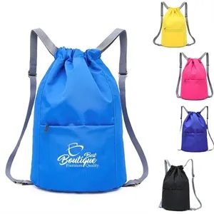 Drawstring Lightweight Sports Travel Backpack Large Capacity