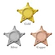 Personalized Full Color Round Star Name Badges | https://www.bestnamebadges.com