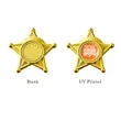 Personalized Full Color Round Star Name Badges | https://www.bestnamebadges.com