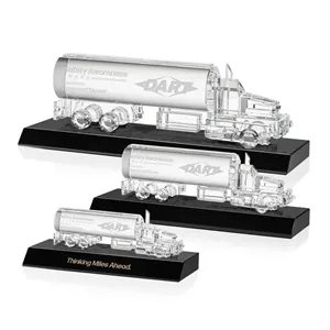 Crystal Oil Tanker on Base - Black | https://www.bestnamebadges.com