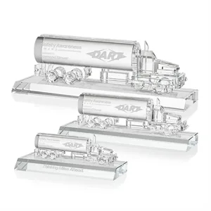 Crystal Oil Tanker on Base - Clear | https://www.bestnamebadges.com