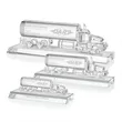 Crystal Oil Tanker on Base - Clear | https://www.bestnamebadges.com