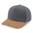5 Panel Melton Wool Suede Cap | https://www.bestnamebadges.com