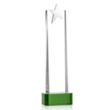 Fanshaw Silver Star Award on Base - Green | https://www.bestnamebadges.com