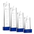 Fanshaw Silver Star Award on Base - Blue | https://www.bestnamebadges.com