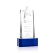 Fanshaw Silver Star Award on Base - Blue | https://www.bestnamebadges.com