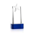 Fanshaw Silver Star Award on Base - Blue | https://www.bestnamebadges.com