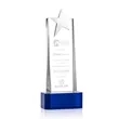 Fanshaw Silver Star Award on Base - Blue | https://www.bestnamebadges.com