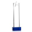 Fanshaw Silver Star Award on Base - Blue | https://www.bestnamebadges.com