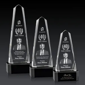 Geneva 3D Award on Base - Black | https://www.bestnamebadges.com