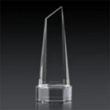 Akron Tower 3D Award on Base - Clear | https://www.bestnamebadges.com