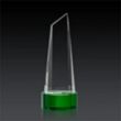 Akron Tower 3D Award on Base - Green | https://www.bestnamebadges.com
