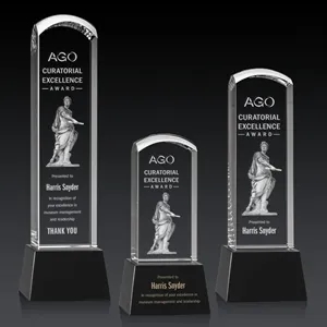 Silkwood 3D Award on Base - Black | https://www.bestnamebadges.com