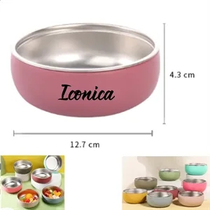 304 Stainless Steel Bowls with Removable Silicone Shell