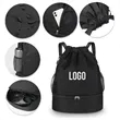 Drawstring Backpack With Shoes Compartment | https://www.bestnamebadges.com