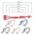 USB Cable Charger Telescopic One Drag Three Data | https://www.bestnamebadges.com