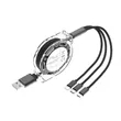 USB Cable Charger Telescopic One Drag Three Data | https://www.bestnamebadges.com