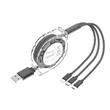 USB Cable Charger Telescopic One Drag Three Data | https://www.bestnamebadges.com