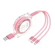 USB Cable Charger Telescopic One Drag Three Data | https://www.bestnamebadges.com