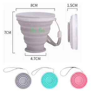 7 oz Silicone folding water cup portable
