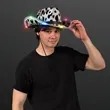 LED Cow Print Hat with Black Band | https://www.bestnamebadges.com