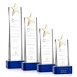 Fanshaw Gold Star Award on Base - Blue | https://www.bestnamebadges.com