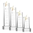 Fanshaw Gold Star Award on Base - Clear | https://www.bestnamebadges.com