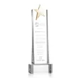 Fanshaw Gold Star Award on Base - Clear | https://www.bestnamebadges.com