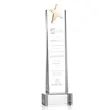 Fanshaw Gold Star Award on Base - Clear | https://www.bestnamebadges.com