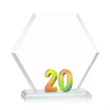 Riviera Anniversary VividPrint™ Award No 20 - Prismatic | https://www.bestnamebadges.com