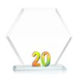 Riviera Anniversary VividPrint™ Award No 20 - Prismatic | https://www.bestnamebadges.com