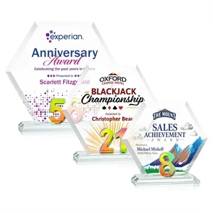 Riviera Milestone VividPrint™ Award - Prismatic | https://www.bestnamebadges.com