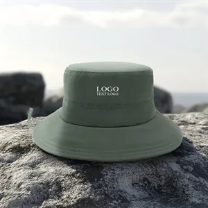 Foldable Breathable Custom Logo Bucket Hat | https://www.bestnamebadges.com