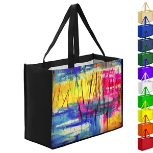 Sublimated PET Non-Woven Shopping Tote Bag Gusset 16